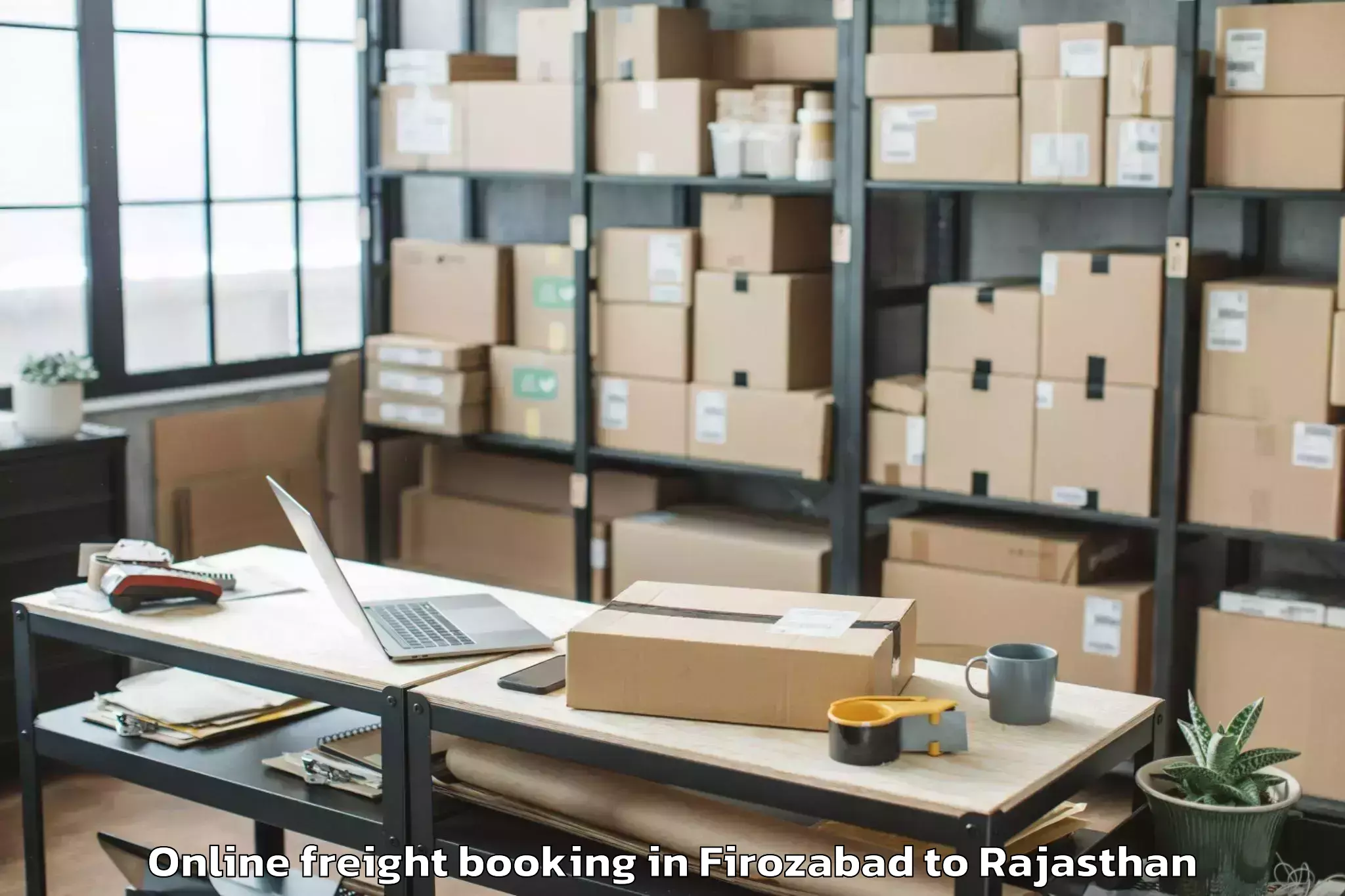 Trusted Firozabad to Kotputli Online Freight Booking